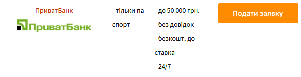 Як швидко взяти кредит в приватбанку в Києві готівкою для непрацюючих